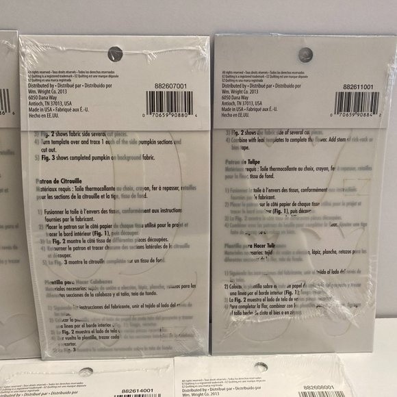 6 Simplicity EZ Quilting Template Stencils Fabric Paper Crafts Scrapbook - Picture 6 of 14